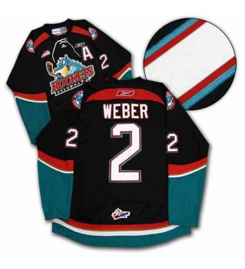 Custom WHL Kelowna Rockets 09 Pres Shea Weber Road Hockey Jersey Black